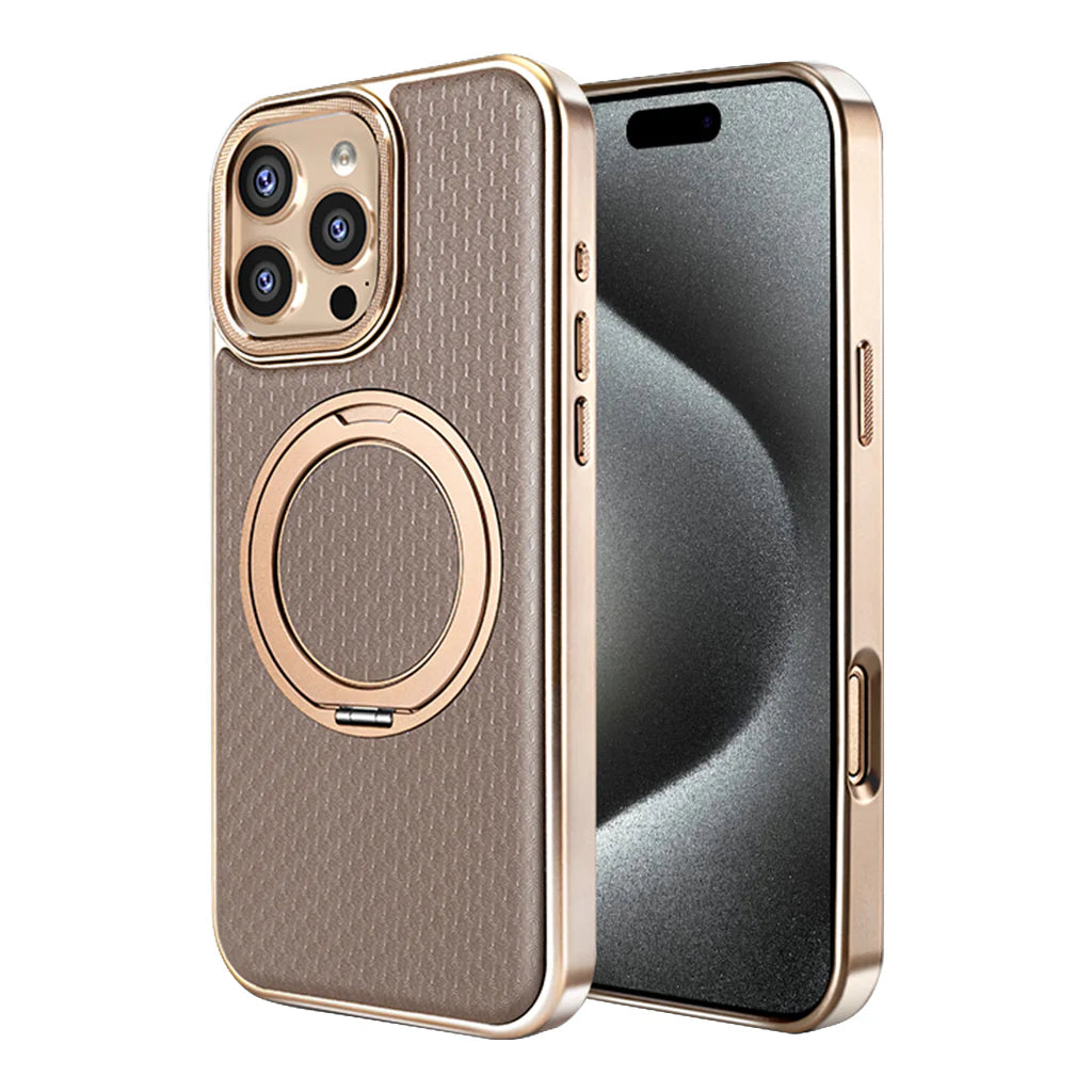 Luxury Leather Ring Stand MagCase