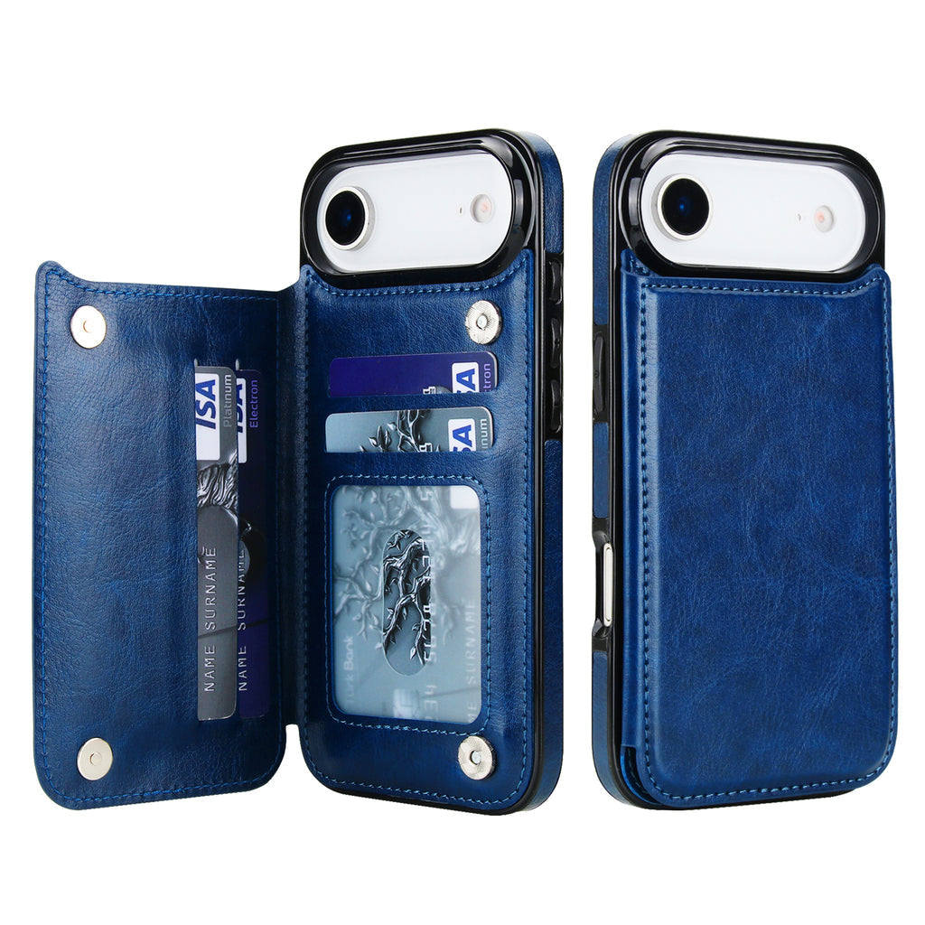 Vintage Leather Wallet Case for iPhone