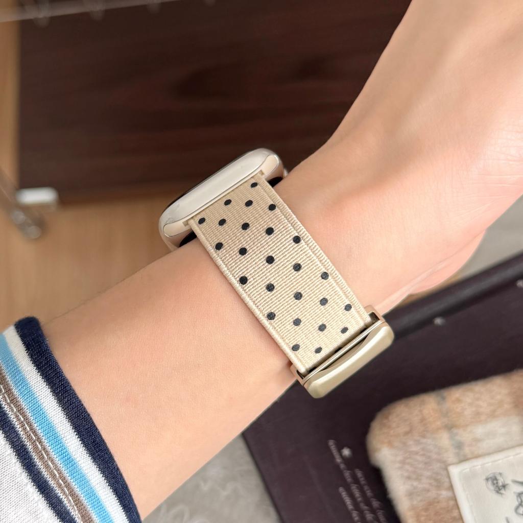 Classic Polka Dot Magnetic Nylon Strap For Apple Watch