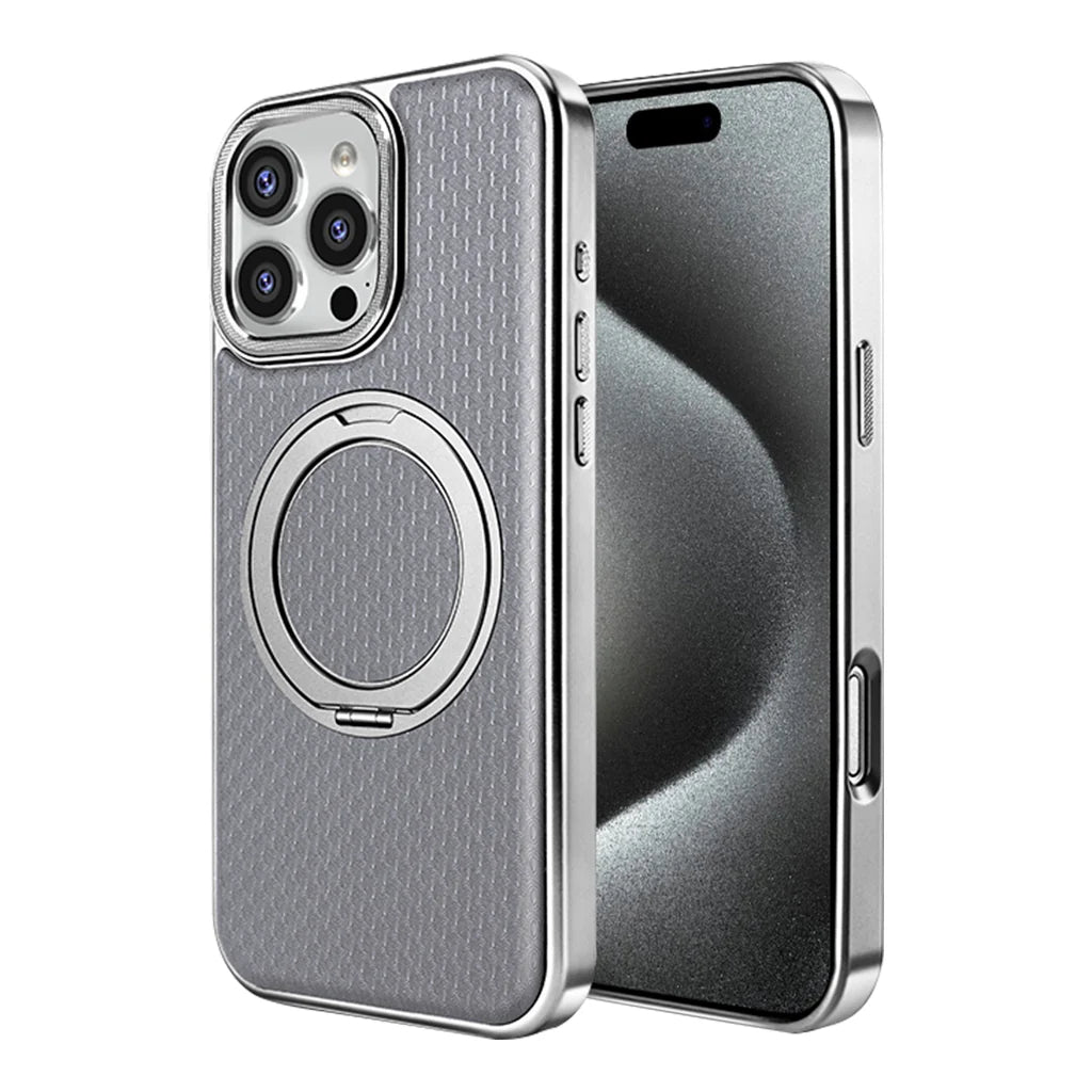 Luxury Leather Ring Stand MagCase