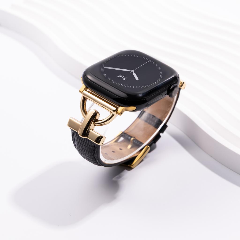 Modern Classic Embossed Leather Strap