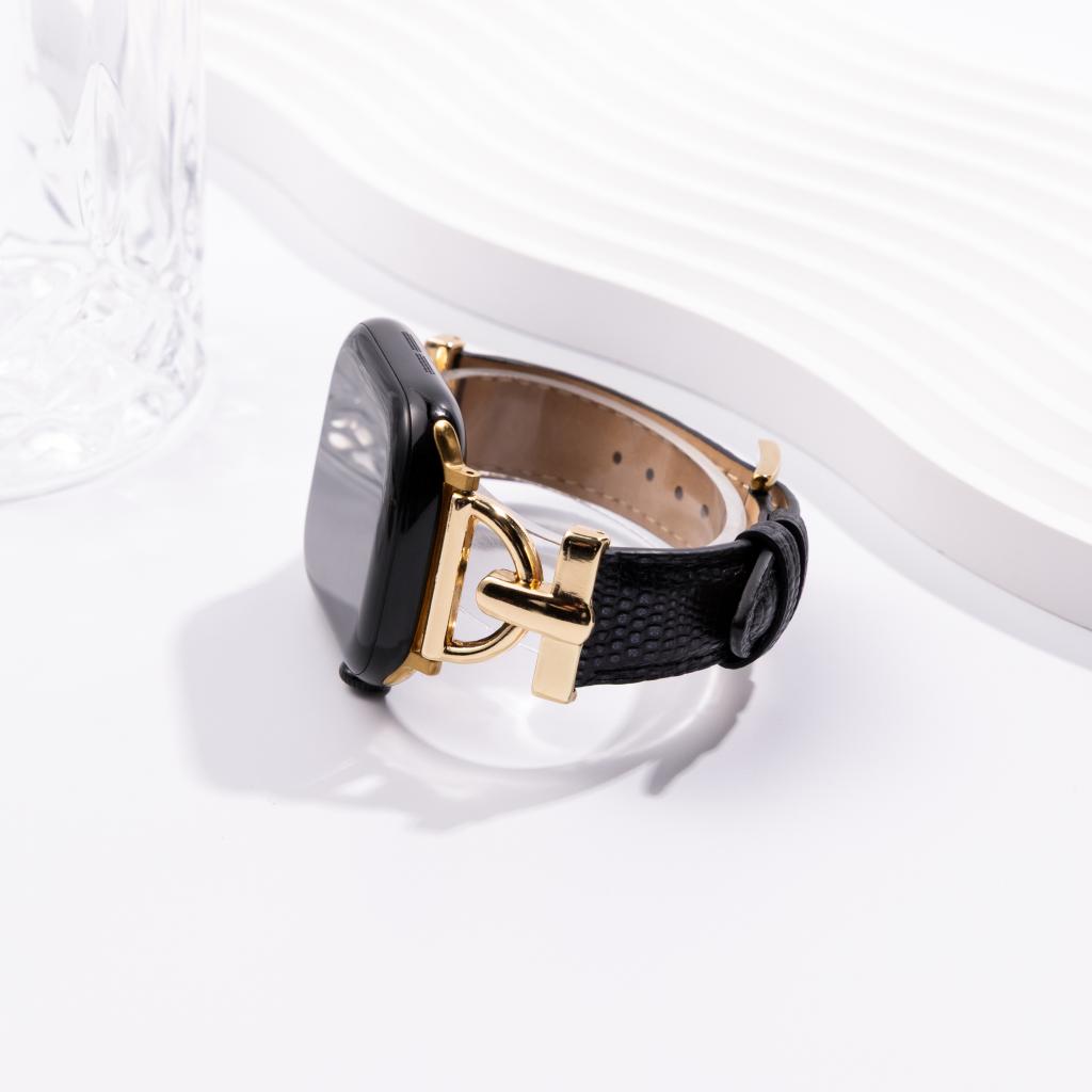 Modern Classic Embossed Leather Strap