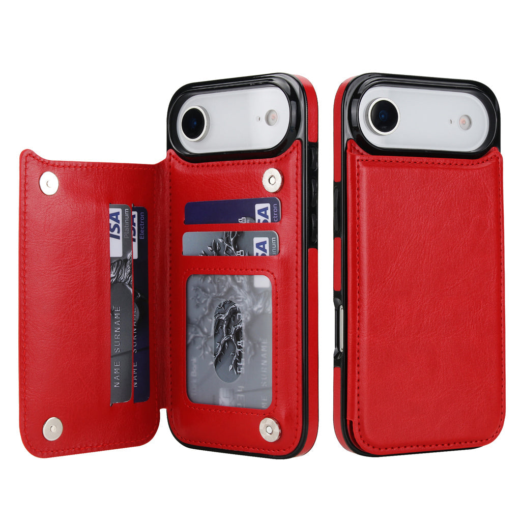 Vintage Leather Wallet Case for iPhone