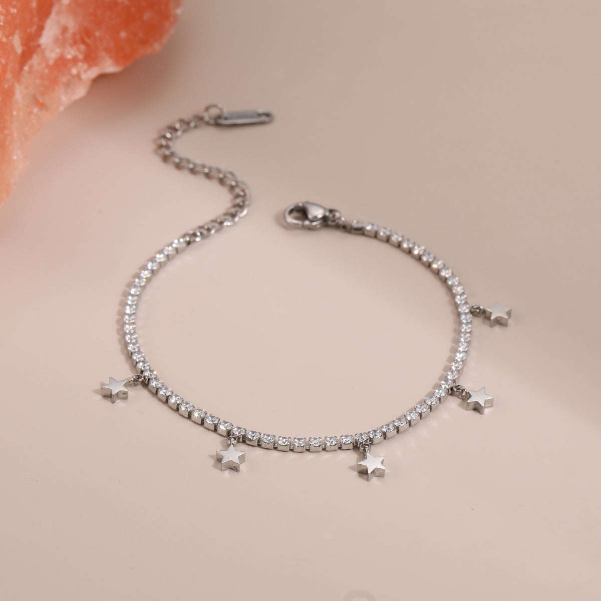 Vintage Full Diamond Stainless Steel Bracelet