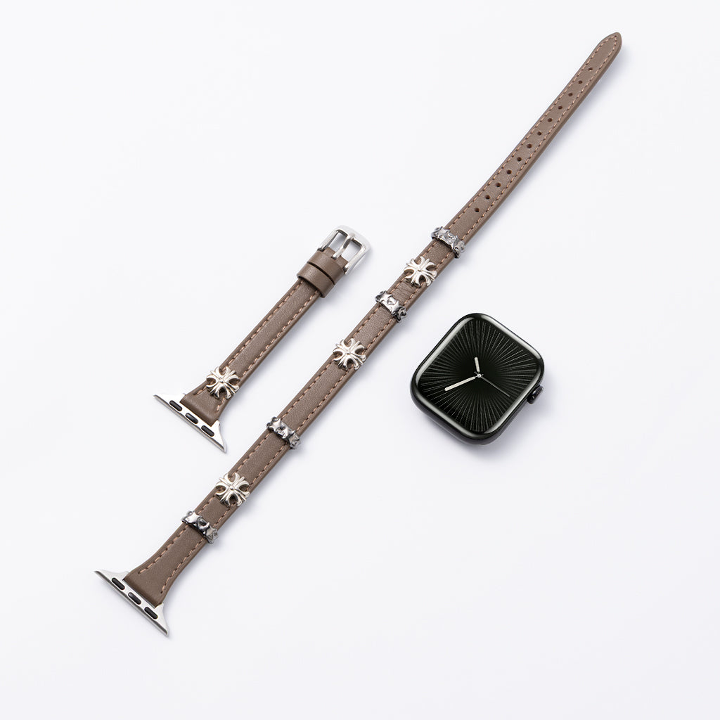 Vintage Cross Rivet Double Tour Bracelet