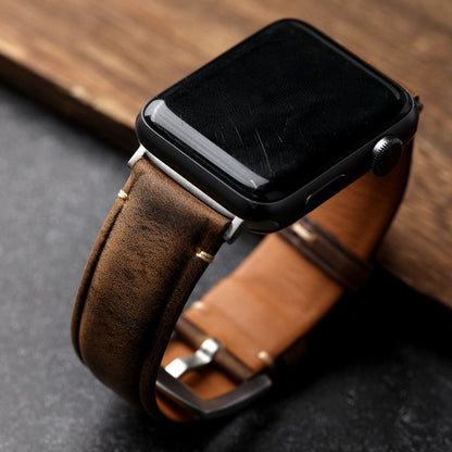 Handmade Italian leather strap for Apple Watch