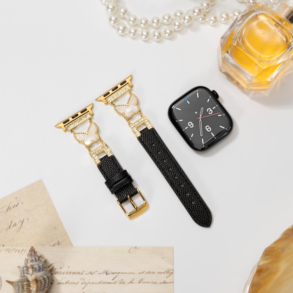 Luxury Butterfly Leather Band for Apple Watch