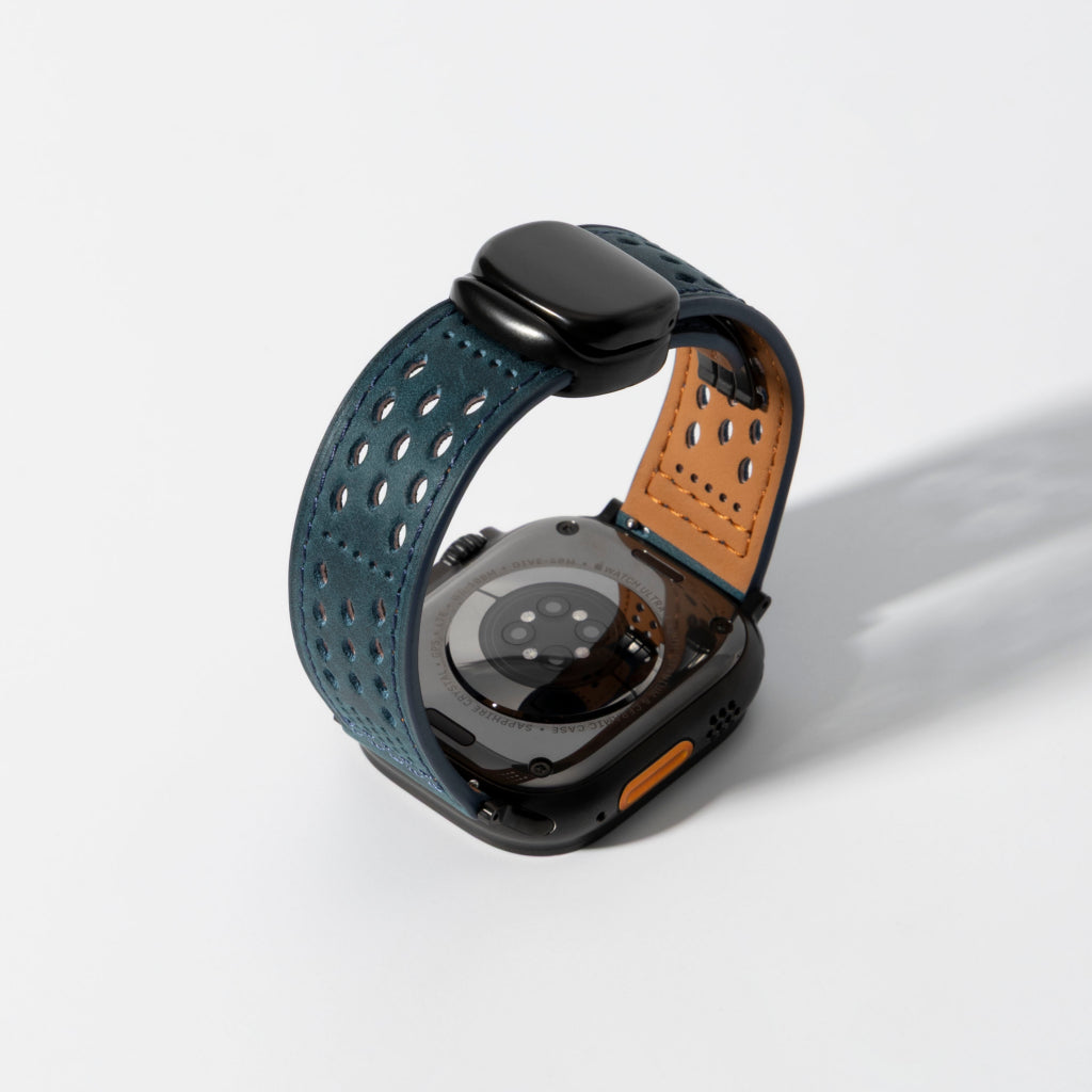 Breathable Perforated Leather Strap For Apple Watch