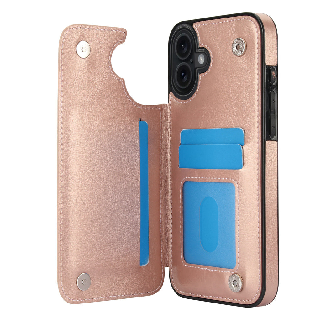 Vintage Leather Wallet Case for iPhone