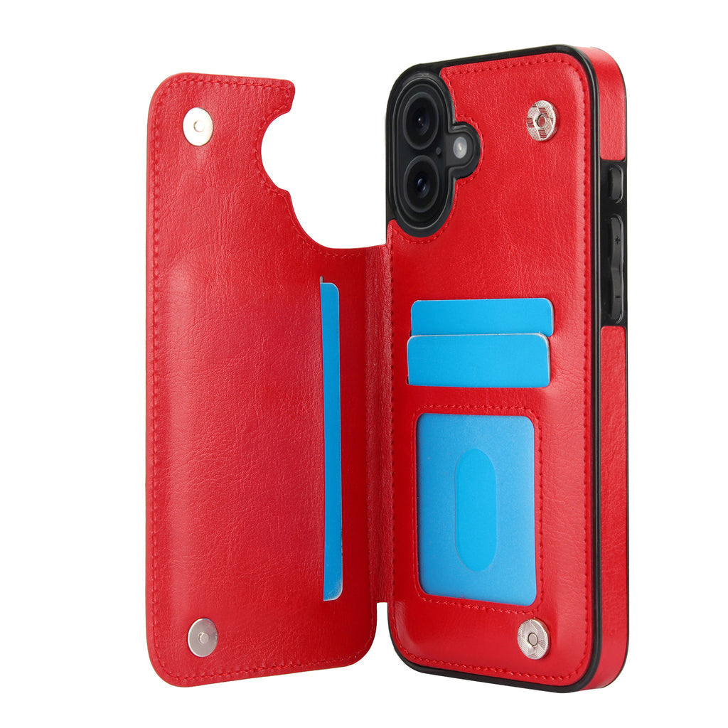 Vintage Leather Wallet Case for iPhone