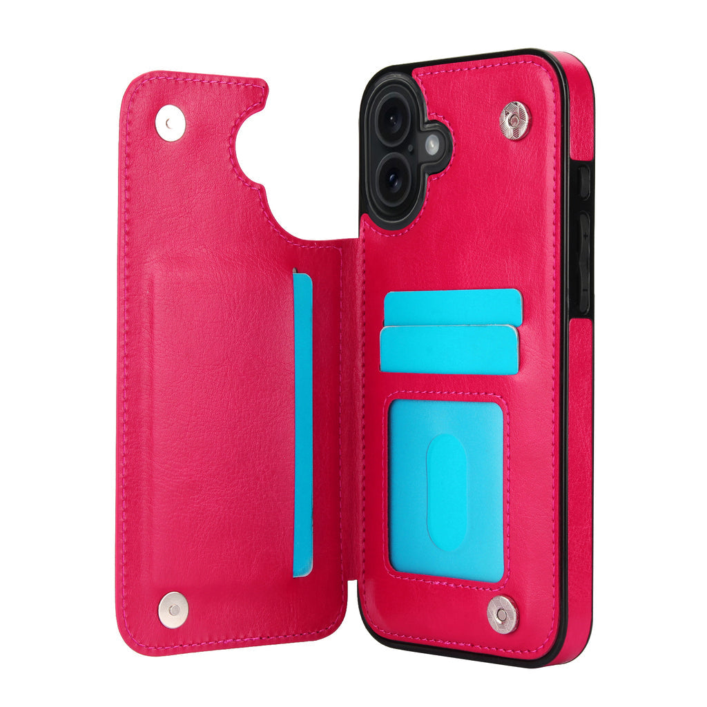 Vintage Leather Wallet Case for iPhone