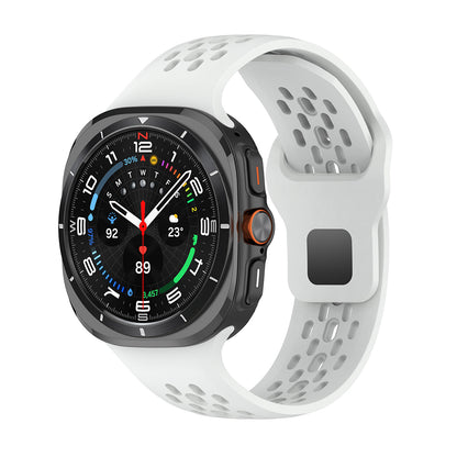 Hole Breathable Silicone Band For Samsung Watch 7 Ultra