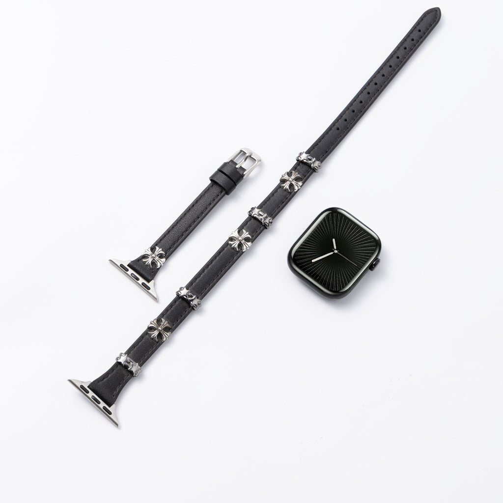 Vintage Cross Rivet Double Tour Bracelet