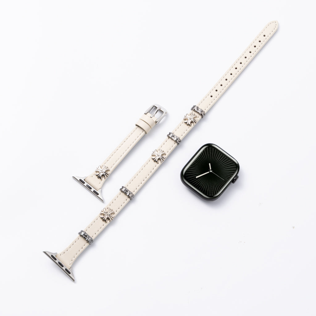 Vintage Cross Rivet Double Tour Bracelet
