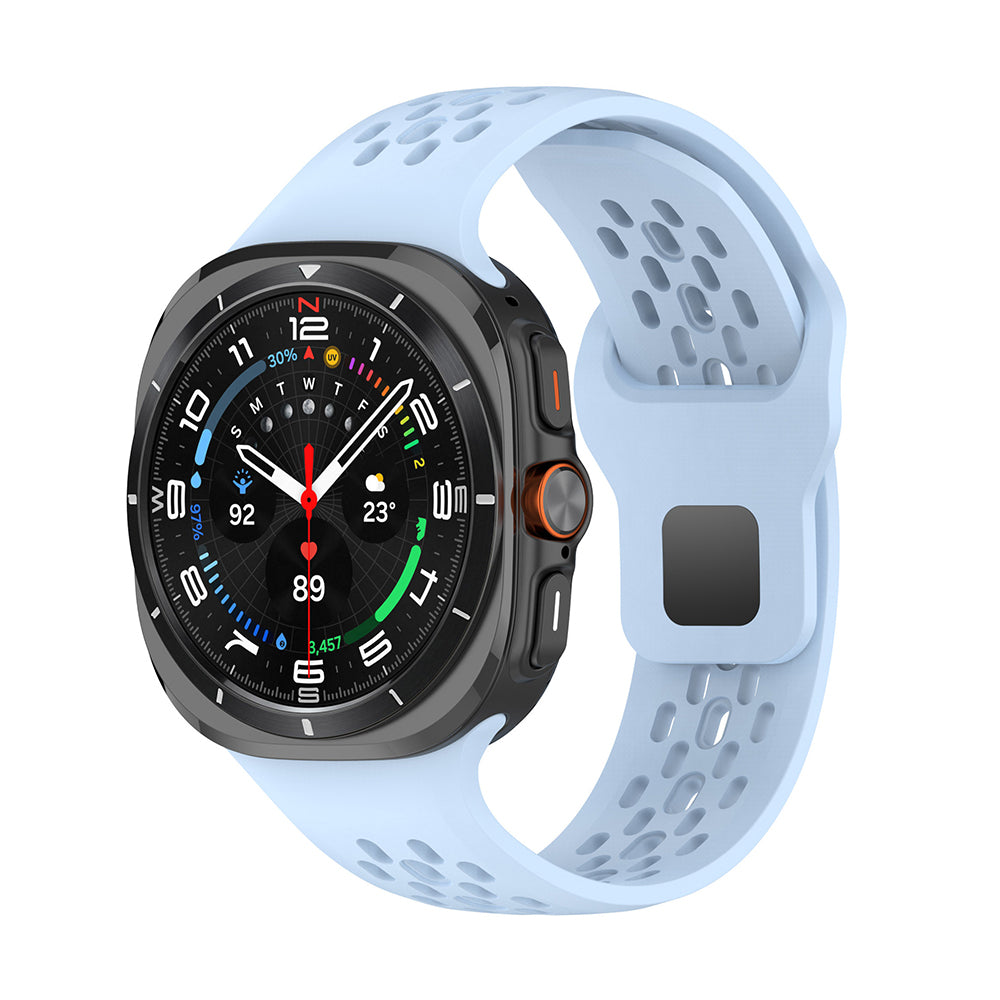 Hole Breathable Silicone Band For Samsung Watch 7 Ultra