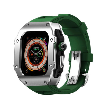 RM Vanguard Series - Fluororubber Band Stainless steel Case For Apple Watch Ultra