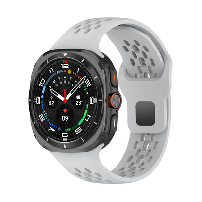 Hole Breathable Silicone Band For Samsung Watch 7 Ultra