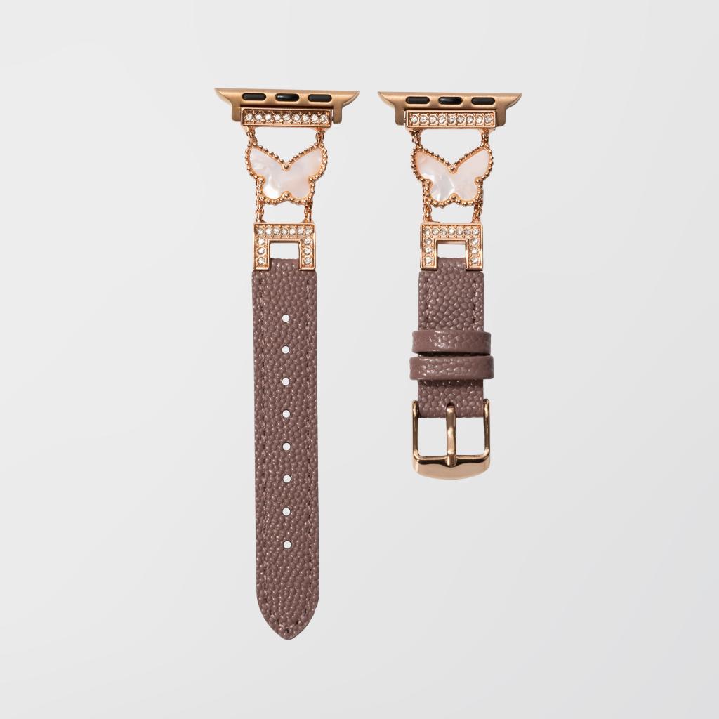 Luxury Butterfly Leather Band for Apple Watch