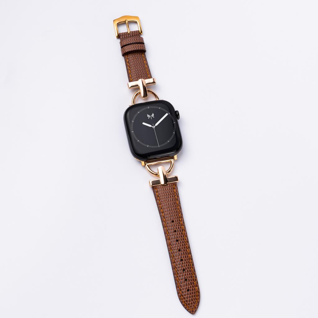 Modern Classic Embossed Leather Strap