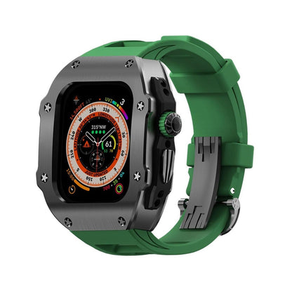 RM Vanguard Series - Fluororubber Band Stainless steel Case For Apple Watch Ultra