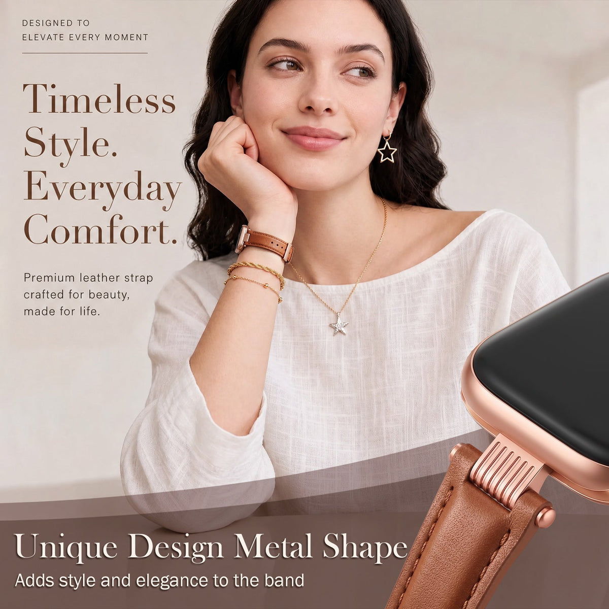 The Tapered Leather Strap For Apple Watch