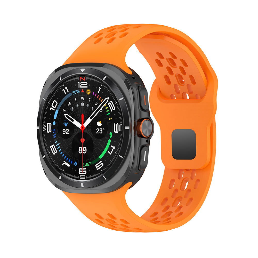 Hole Breathable Silicone Band For Samsung Watch 7 Ultra