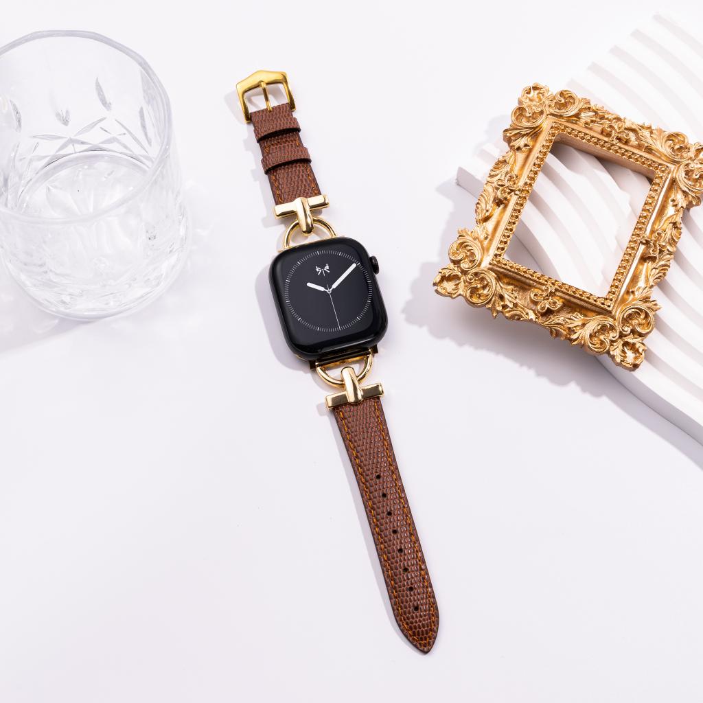 Modern Classic Embossed Leather Strap