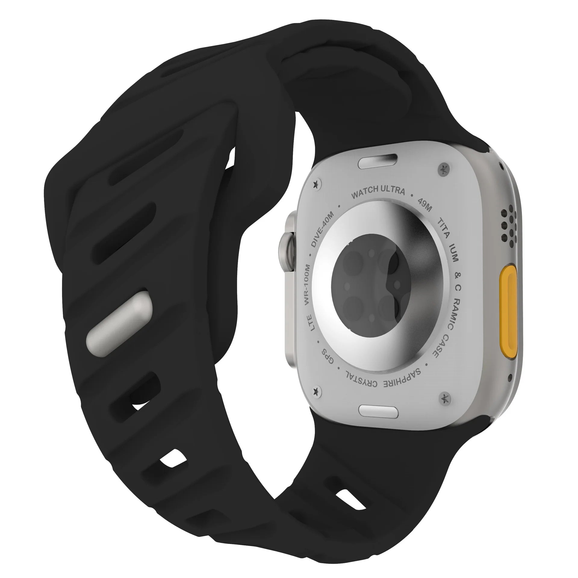 Slanted hole silicone sports strap For Apple Watch