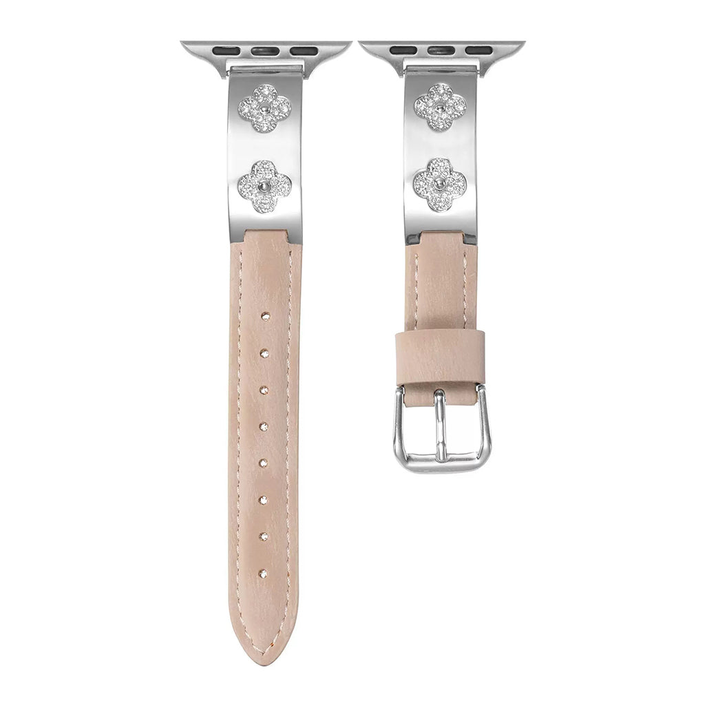 The Royal Flora Silk Leather Strap For Apple Watch