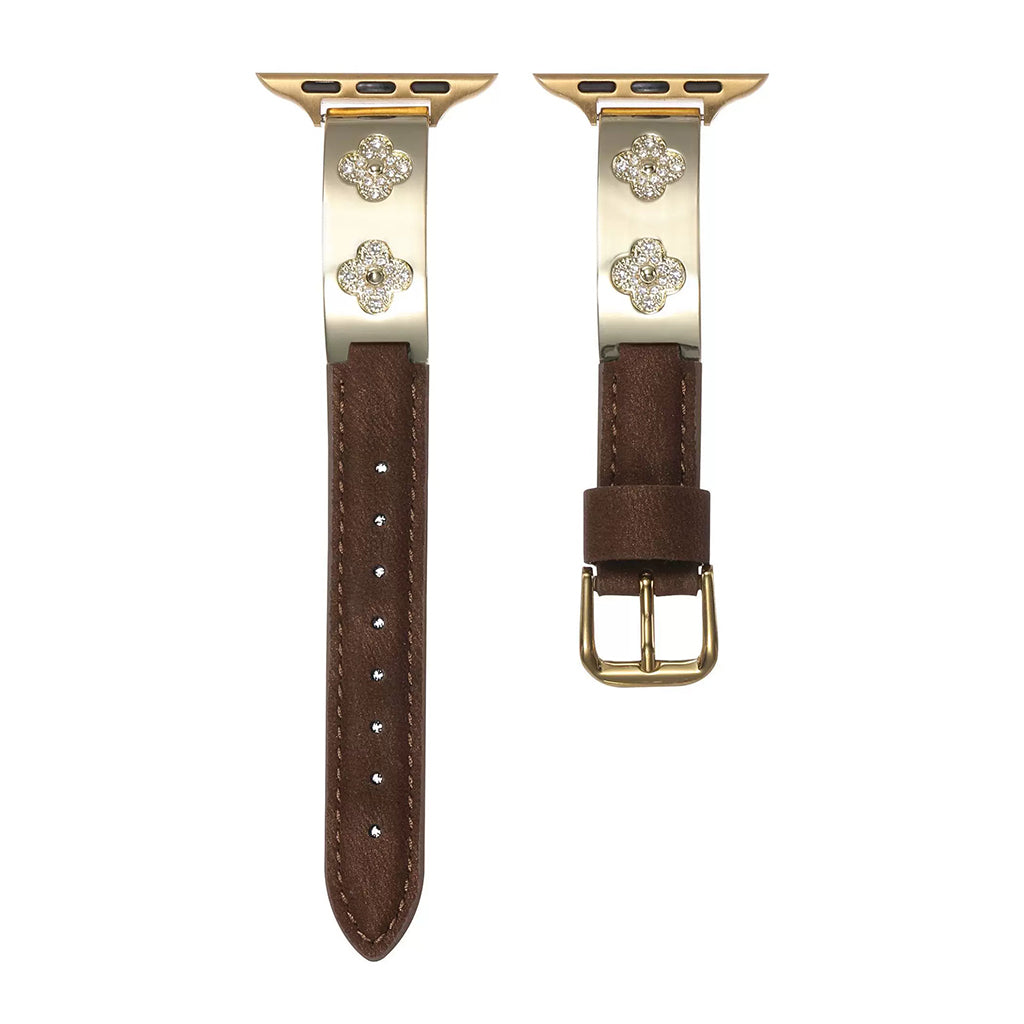 The Royal Flora Silk Leather Strap For Apple Watch