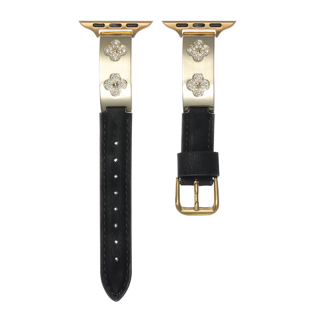 The Royal Flora Silk Leather Strap For Apple Watch