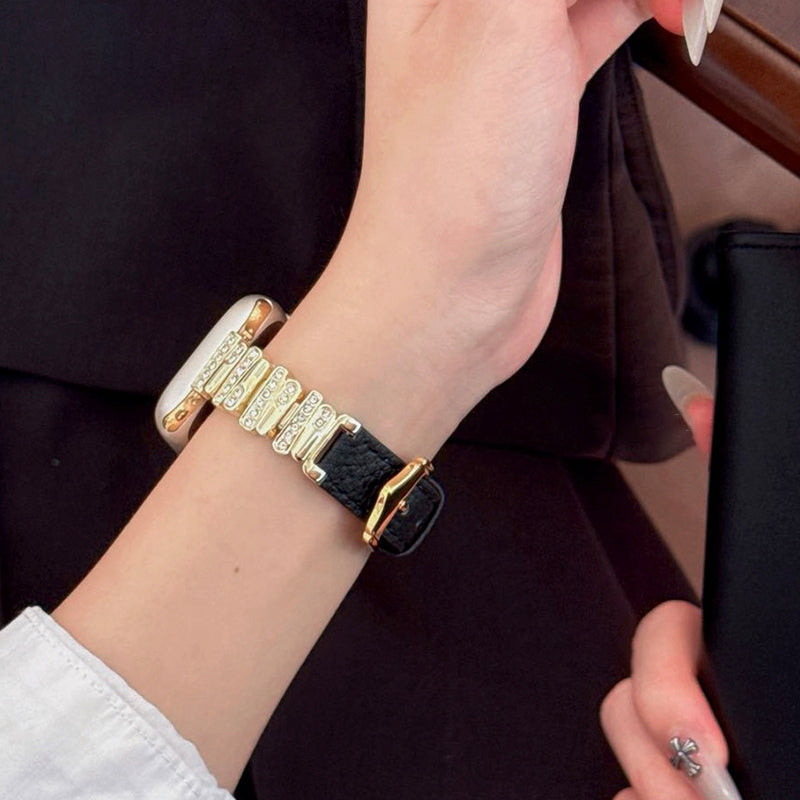 Irregular Leather Strap For Apple Watch