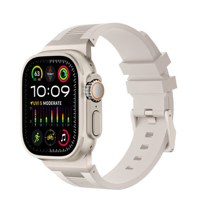 AP New Connector Silicone Band For Apple Watch