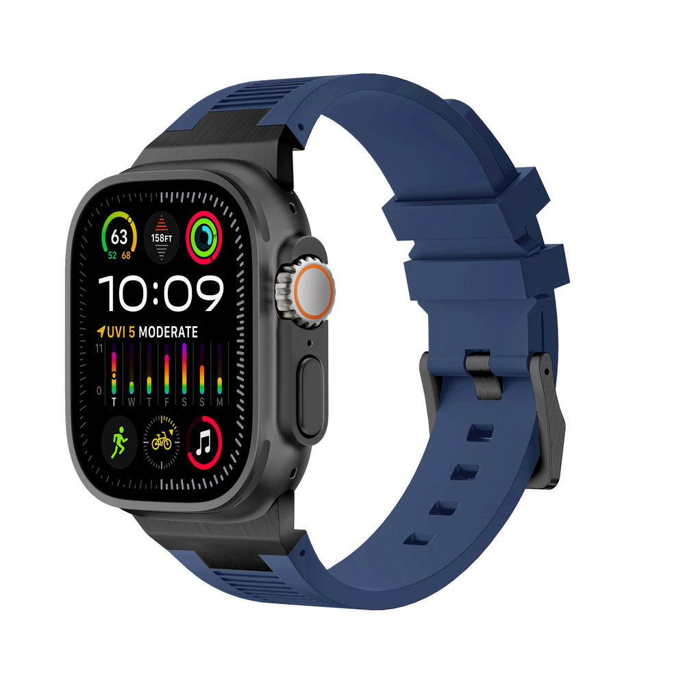 AP New Connector Silicone Band For Apple Watch