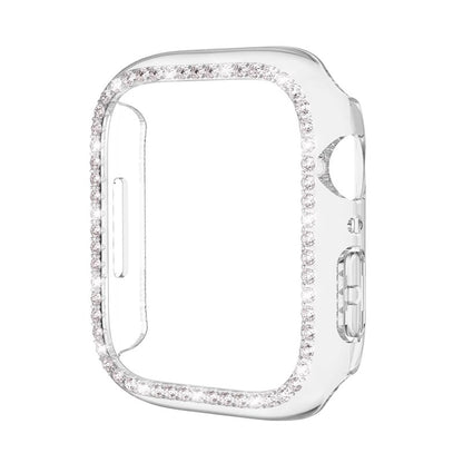 Rhinestone Tempered Glass Case Cover Compatible With Apple Watch