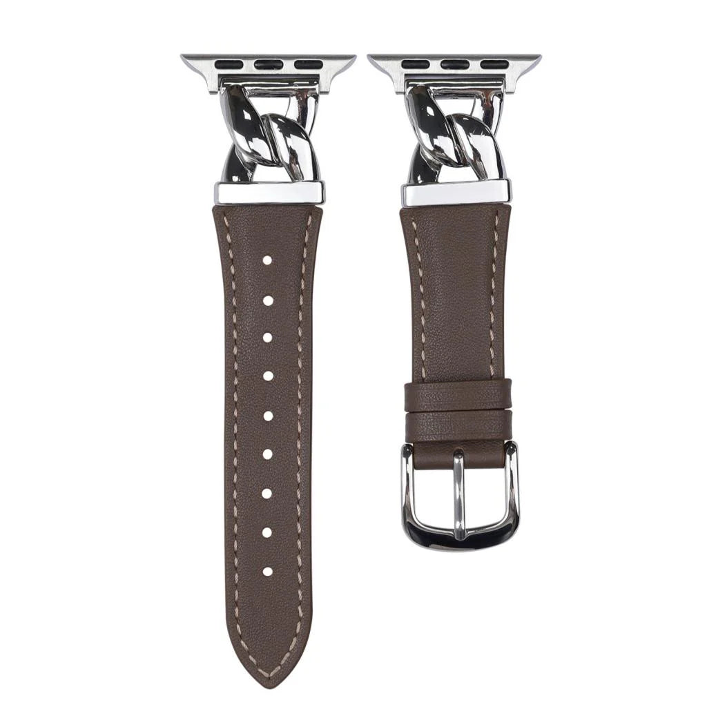 The Grace Chain Leather Strap For Apple Watch