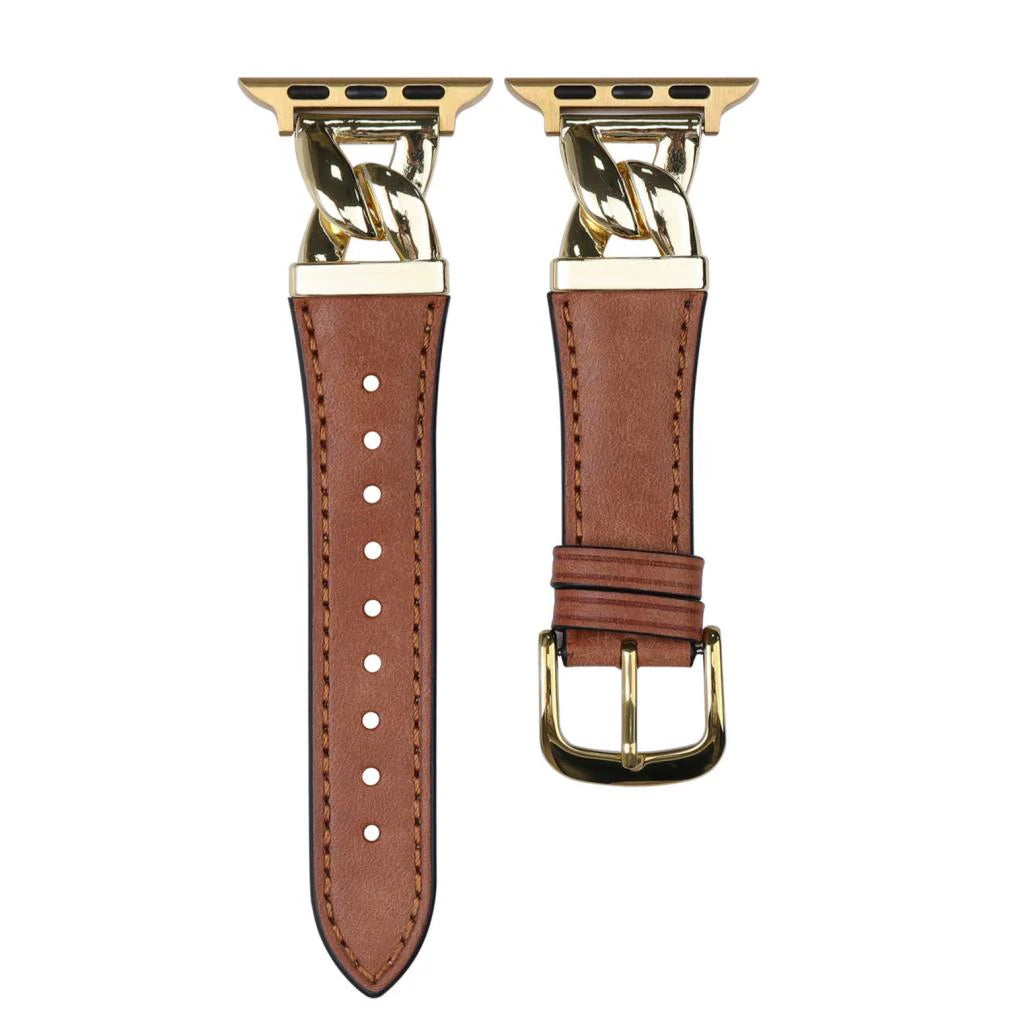 The Grace Chain Leather Strap For Apple Watch