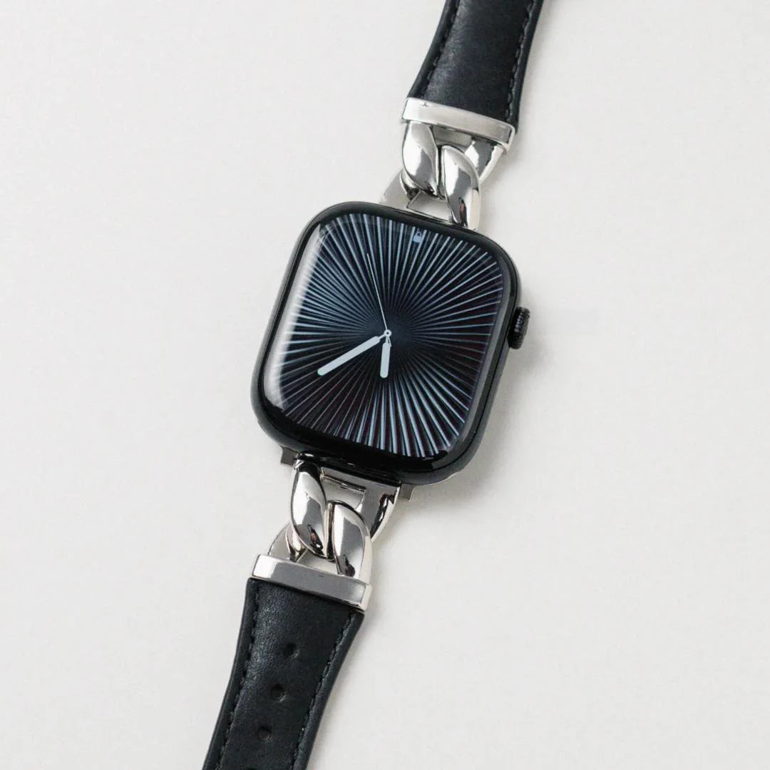 The Grace Chain Leather Strap For Apple Watch