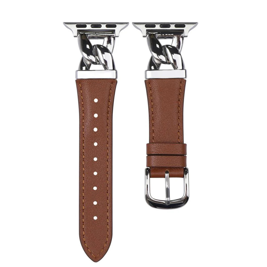 The Grace Chain Leather Strap For Apple Watch