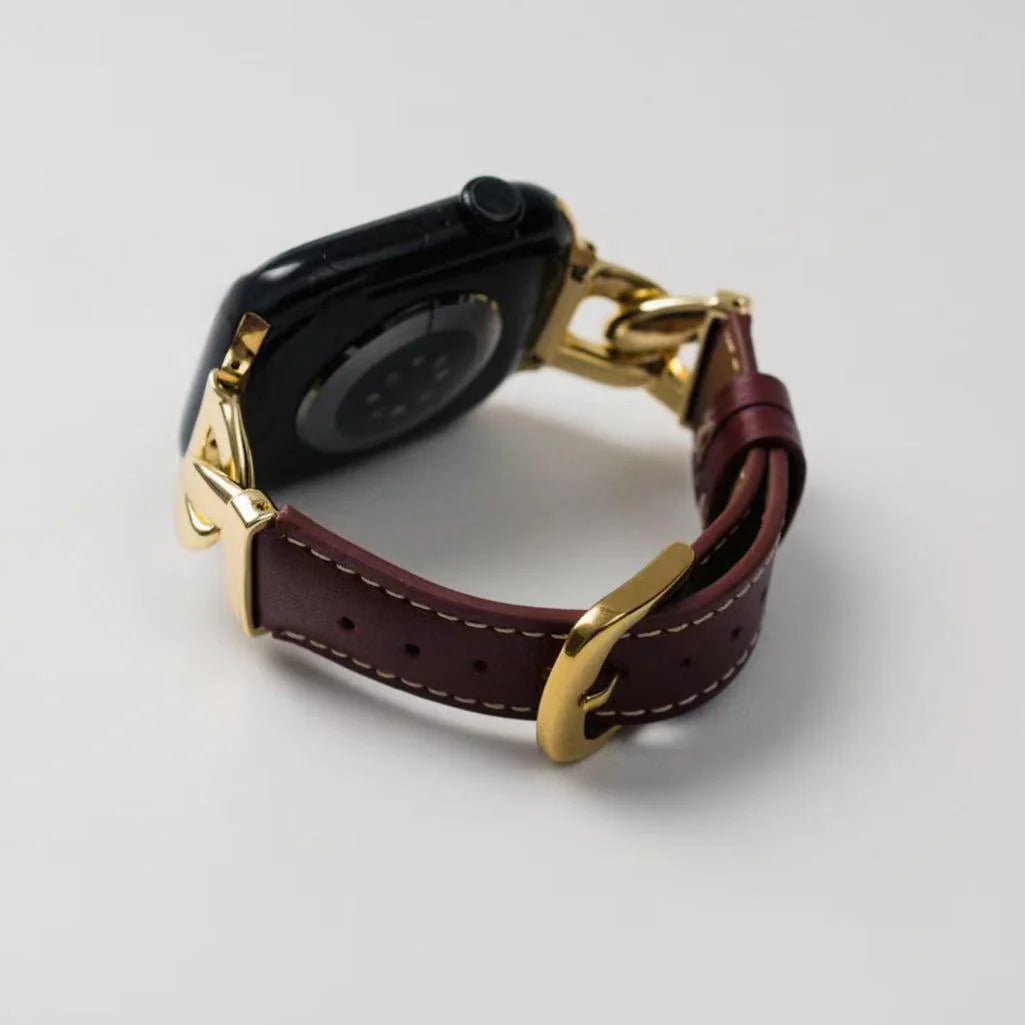 The Grace Chain Leather Strap For Apple Watch
