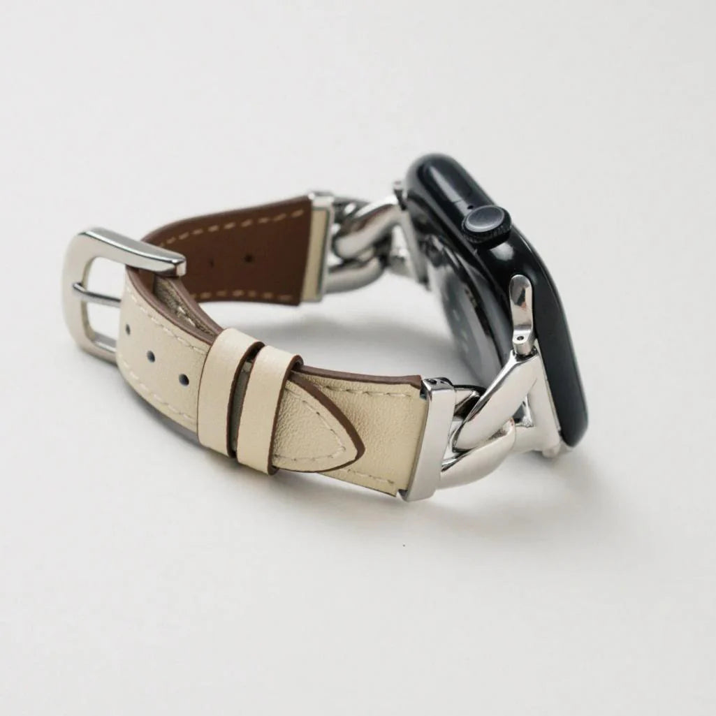 The Grace Chain Leather Strap For Apple Watch
