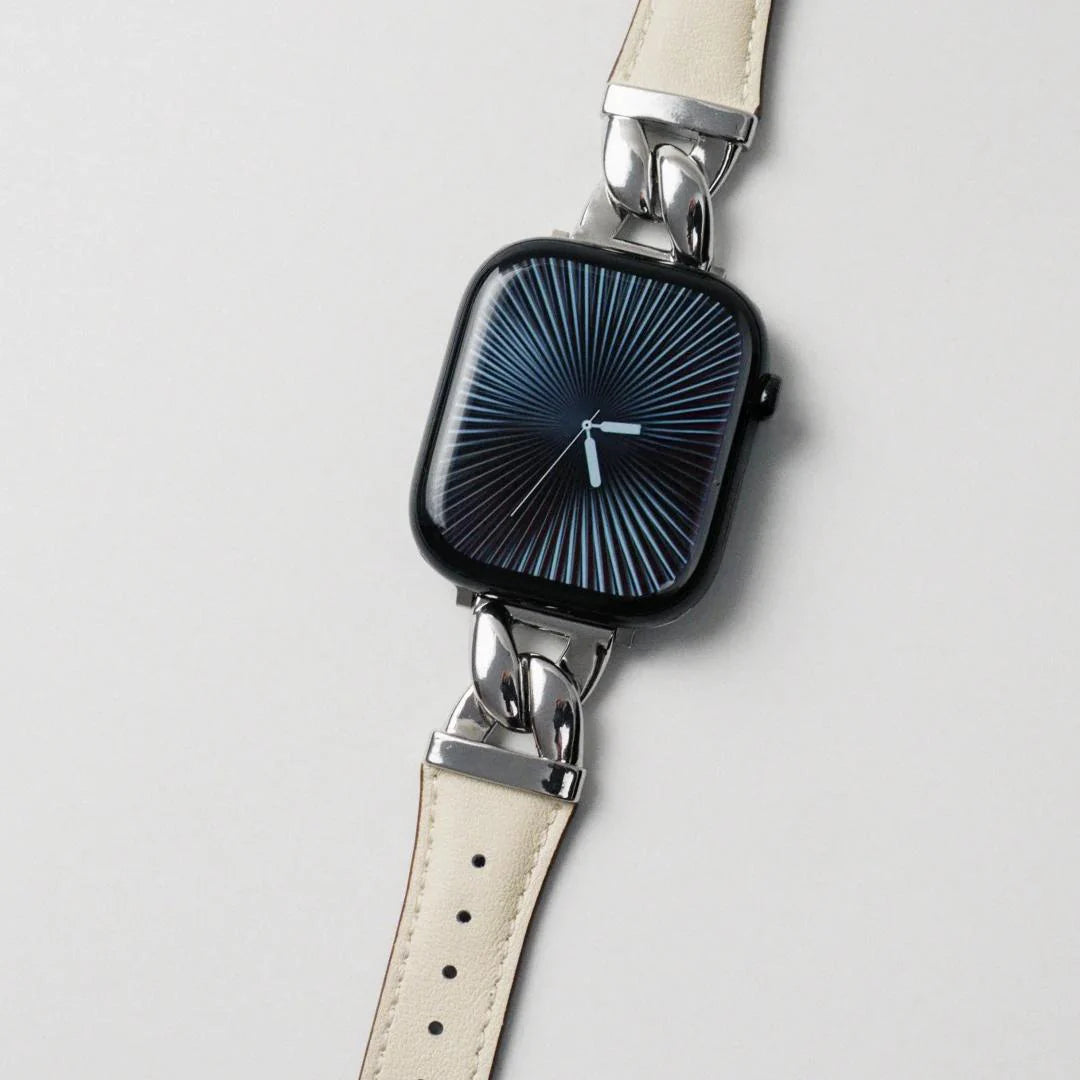 The Grace Chain Leather Strap For Apple Watch