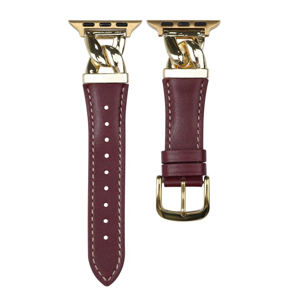 The Grace Chain Leather Strap For Apple Watch