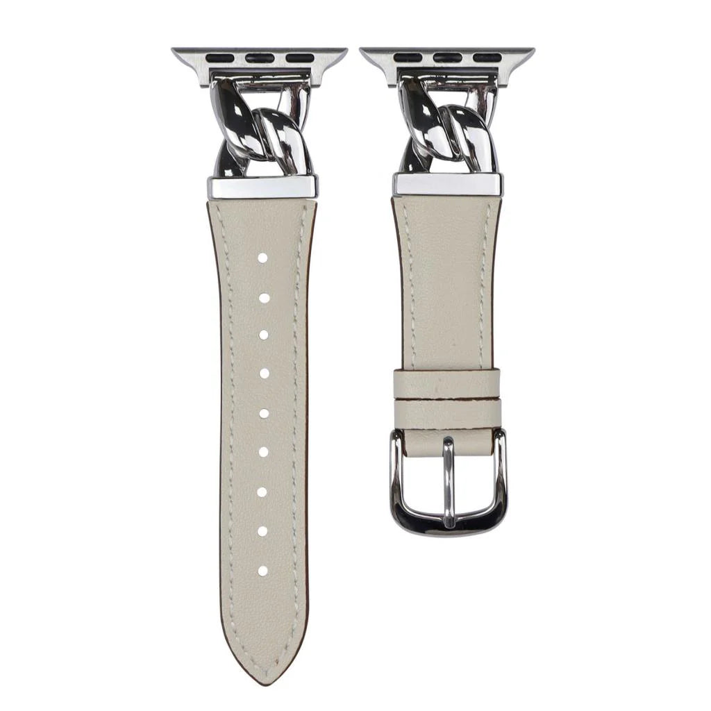 The Grace Chain Leather Strap For Apple Watch