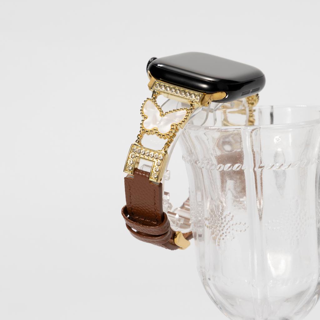 Luxury Butterfly Leather Band for Apple Watch