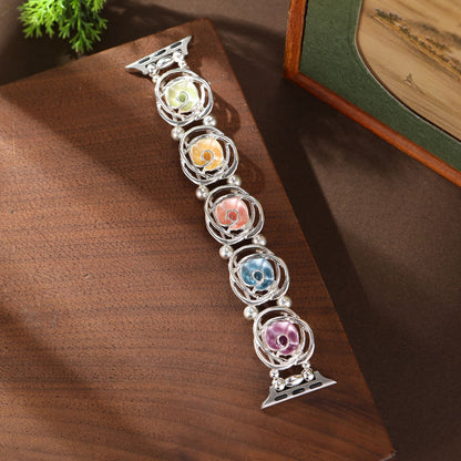 Rose enamel strap for Apple Watch