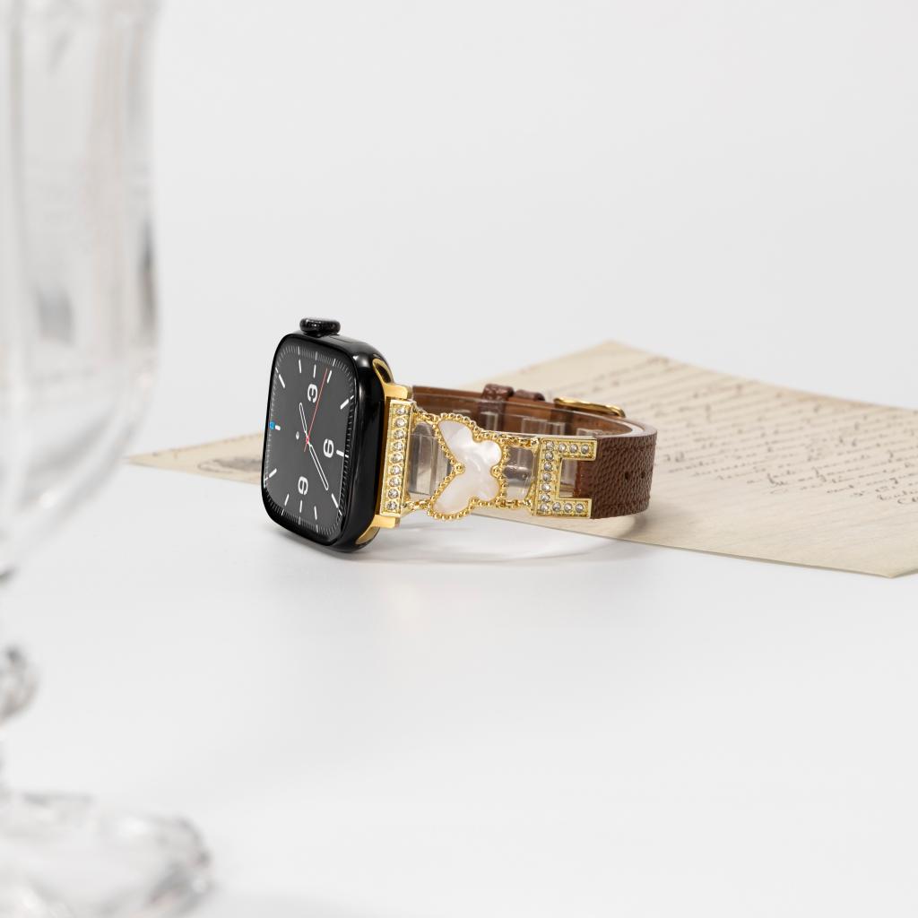 Luxury Butterfly Leather Band for Apple Watch