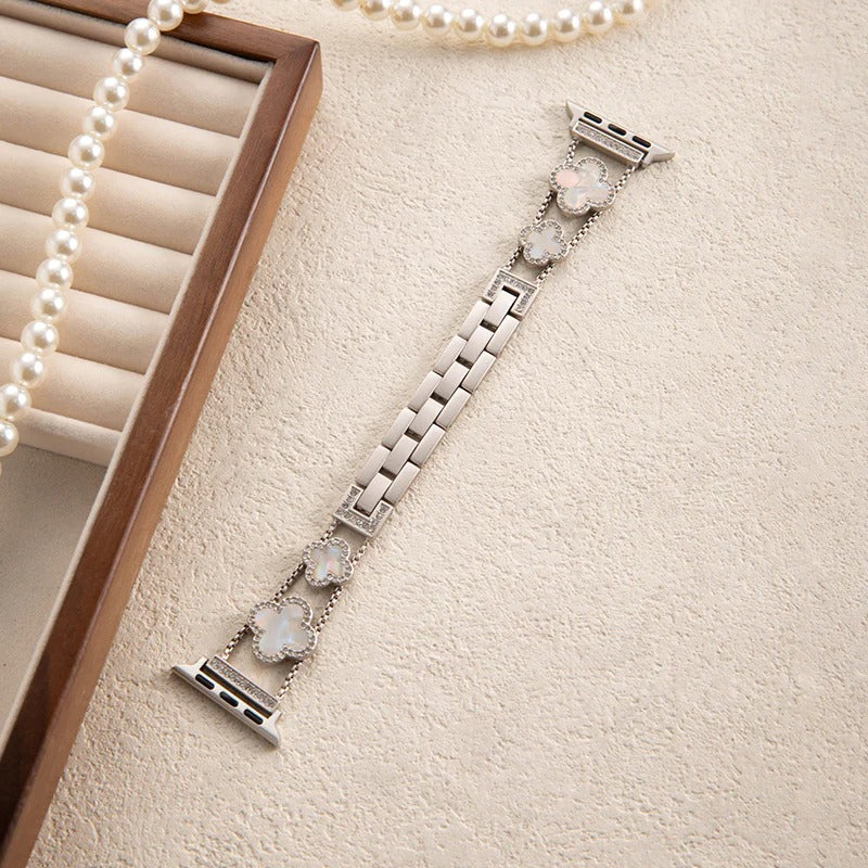 Flower Sparkle Diamond Chain Bracelet for Apple Watch