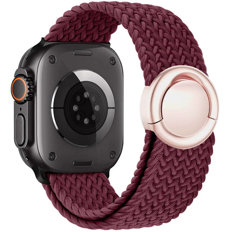Round Magnetic Buckle Nylon Band For Apple Watch