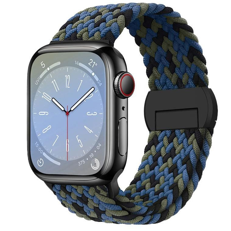 Round Magnetic Buckle Nylon Band For Apple Watch